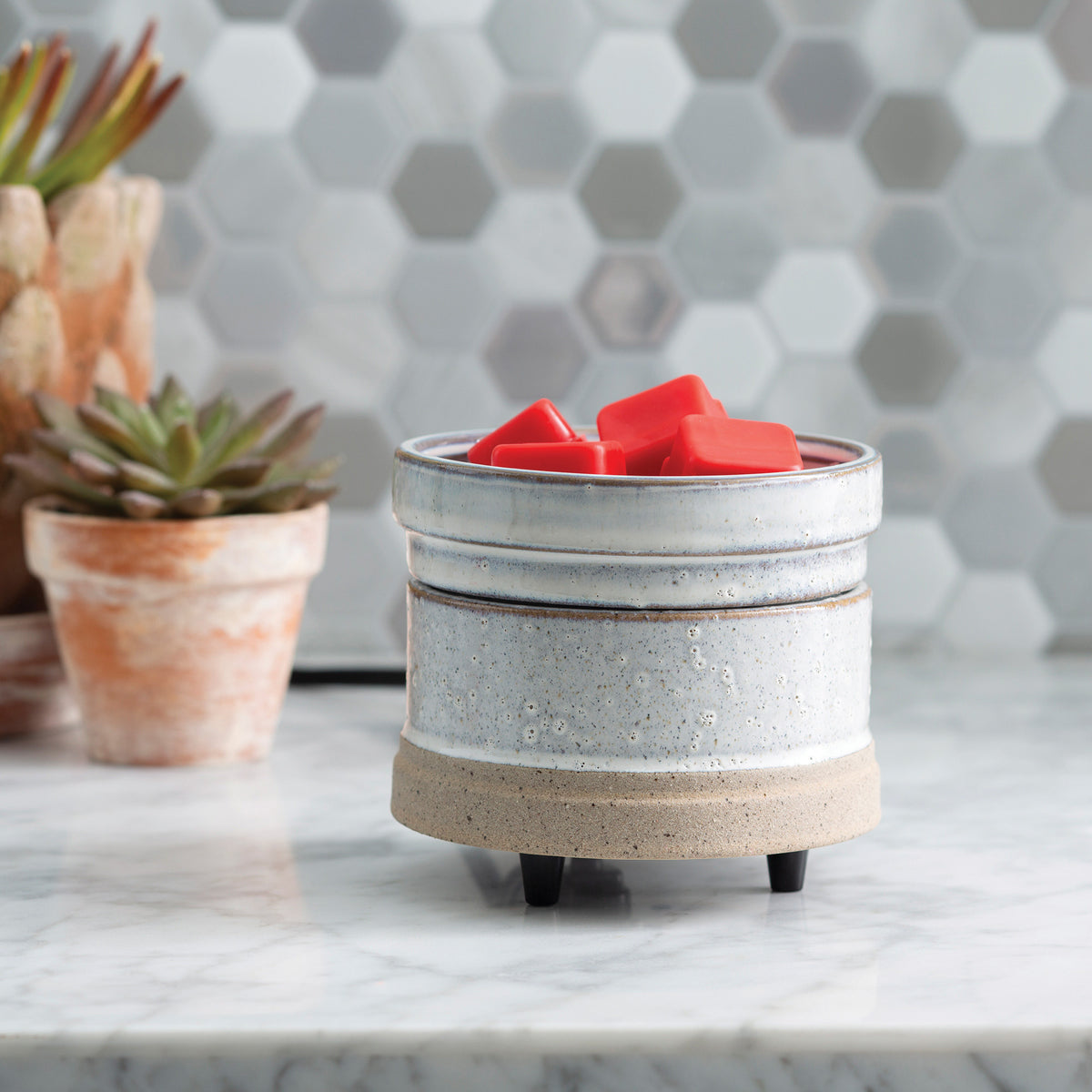 Rustic White Wax Melt Warmer