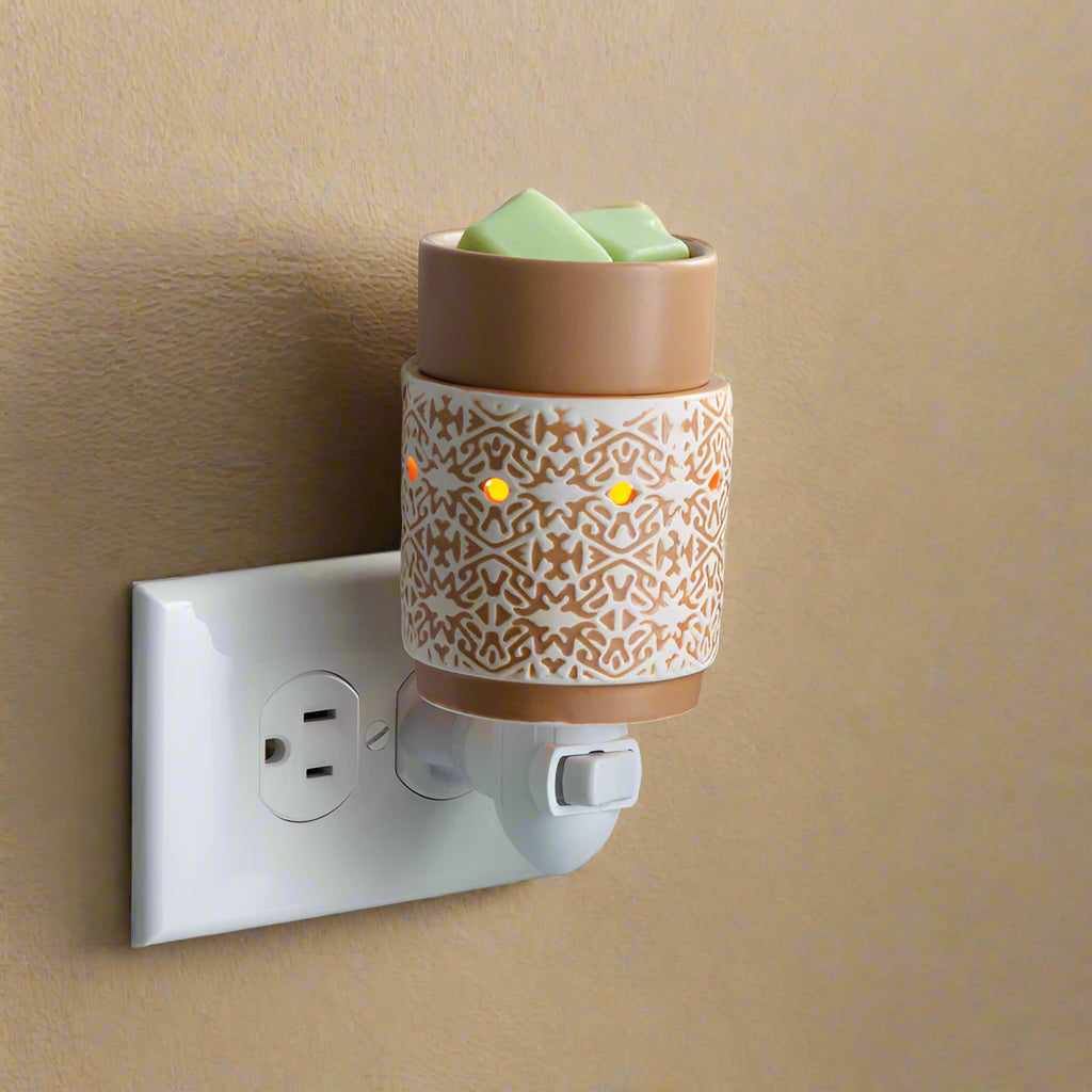 White Terracotta Pluggable Wax Warmer