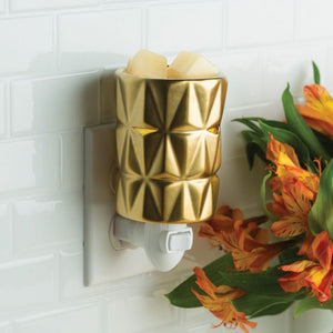Gold Facet Pluggable Wax Warmer